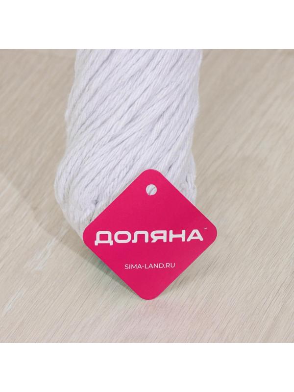 Швабра с отжимом Доляна, насадка из х/б, стальной черенок 120 см, насадка 300 гр