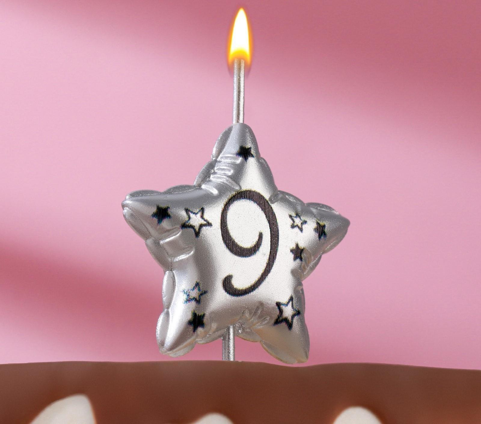 Свеча в торт на шпажке 