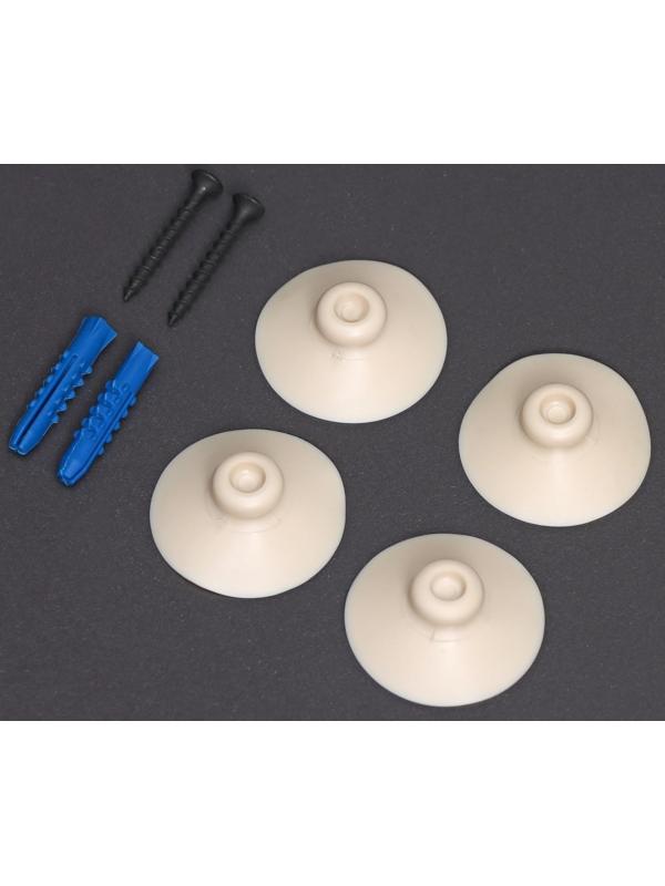 Полка для ванной комнаты Rattan, 3-х ярусная, 32×17×41,8 см, цвет морской песок