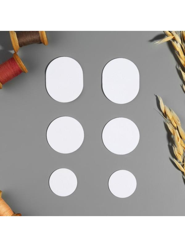 Набор заплаток для обуви, клеевые, 6 шт, цвет белый