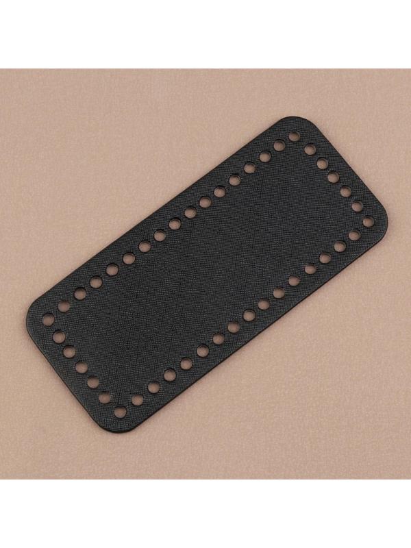 Донце для сумки, прямоугольное, 18 × 8 × 0,3 см, цвет чёрный