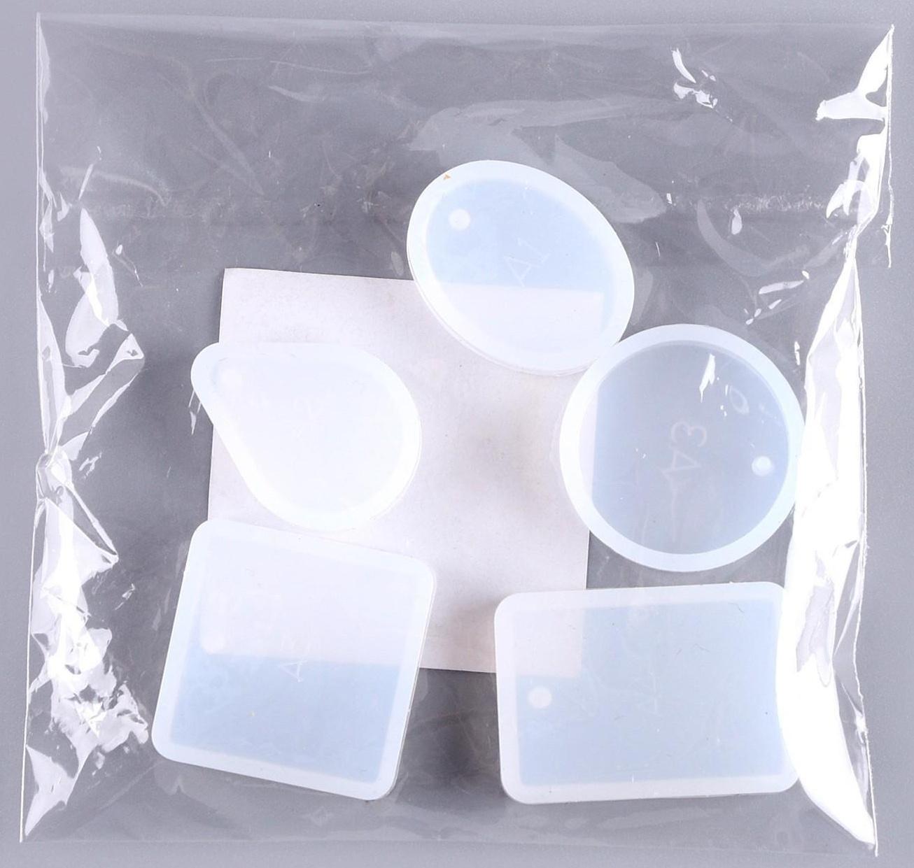 Форма силиконовая для эпоксидной смолы «Кулоны» набор 5 форм