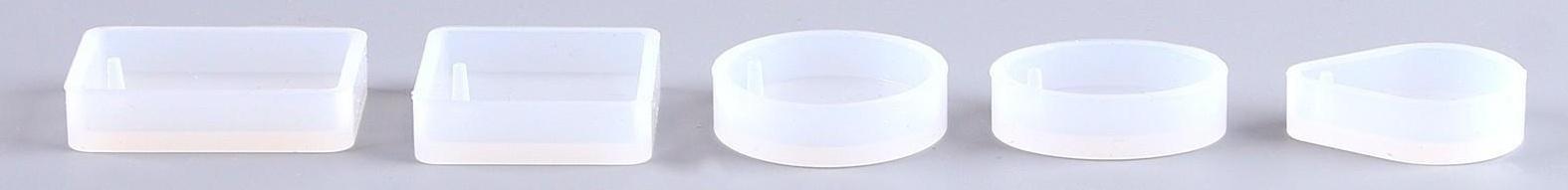 Форма силиконовая для эпоксидной смолы «Кулоны» набор 5 форм