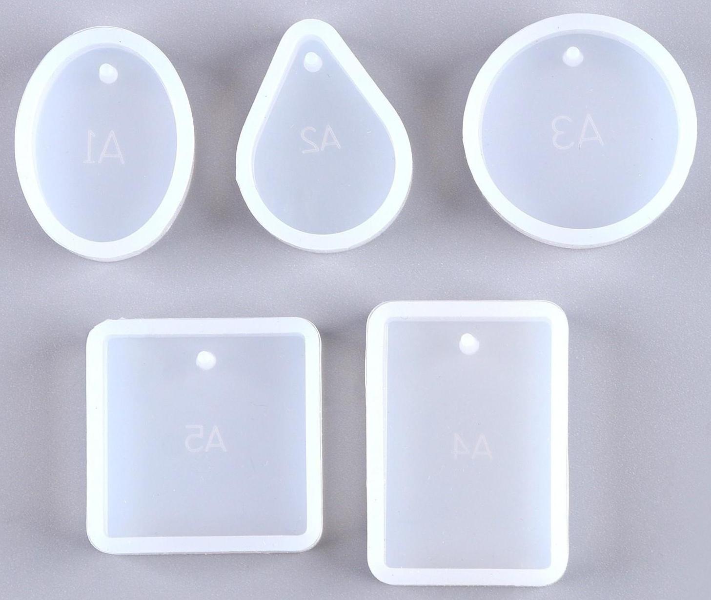 Форма силиконовая для эпоксидной смолы «Кулоны» набор 5 форм