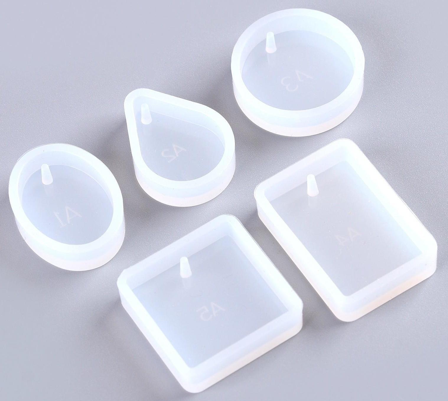 Форма силиконовая для эпоксидной смолы «Кулоны» набор 5 форм