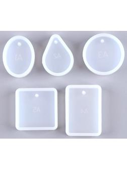 Форма силиконовая для эпоксидной смолы «Кулоны» набор 5 форм