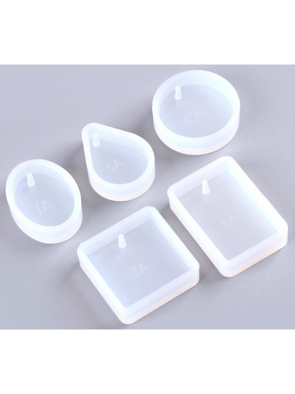 Форма силиконовая для эпоксидной смолы «Кулоны» набор 5 форм