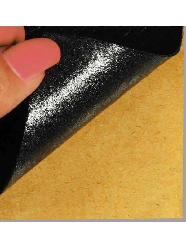 Заплатка клеевая из кожзаменителя, 10 × 20 см, цвет чёрный