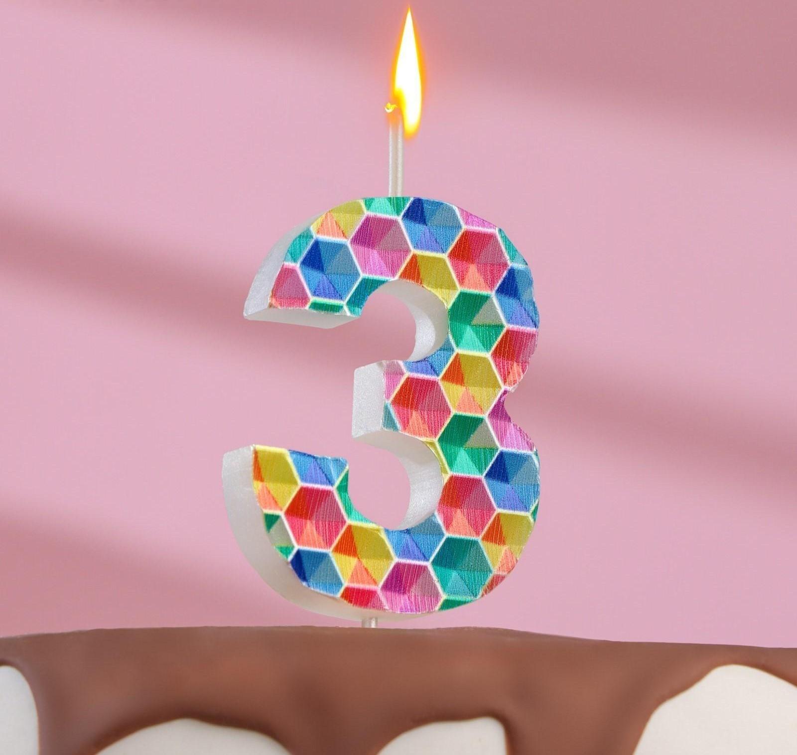 Свеча в торт на шпажке 