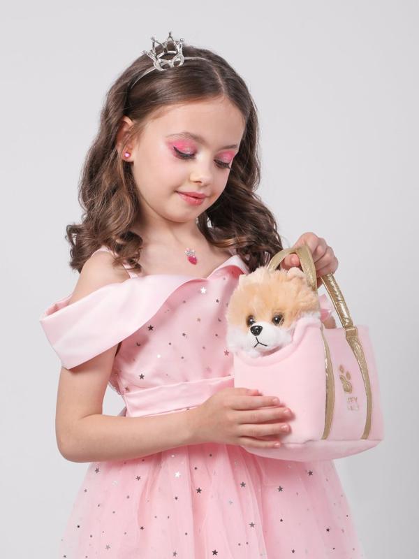 Щенок Шпиц 19см в сумке