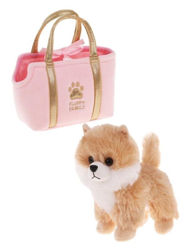Щенок Шпиц 19см в сумке