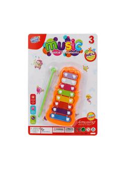 Ксилофон детский, 8 нот, в ассорт., блистер