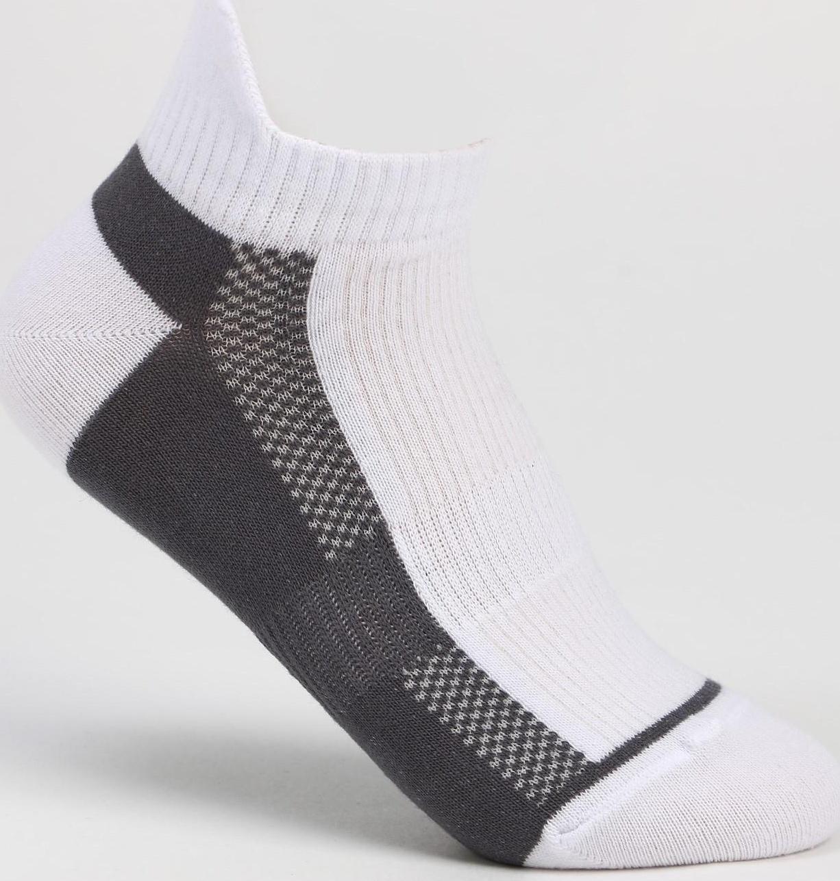 Носки мужские спортивные, цвет белый/серый, размер 29