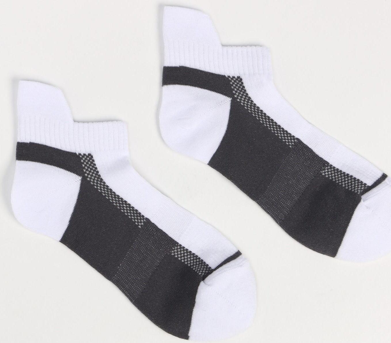 Носки мужские спортивные, цвет белый/серый, размер 29