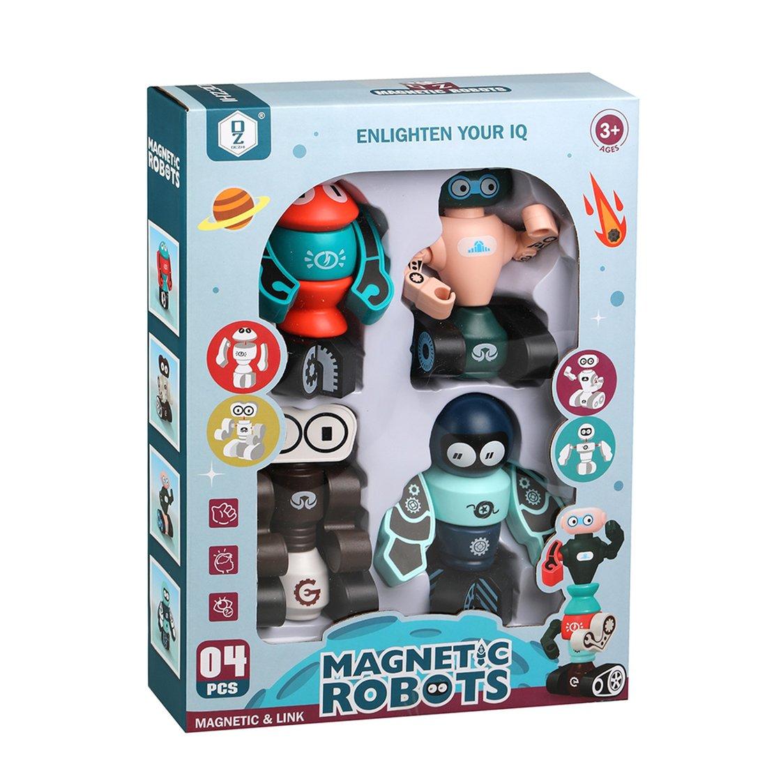 Конструктор магнитный Роботы, 7 деталей