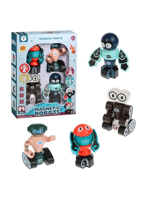Конструктор магнитный Роботы, 7 деталей
