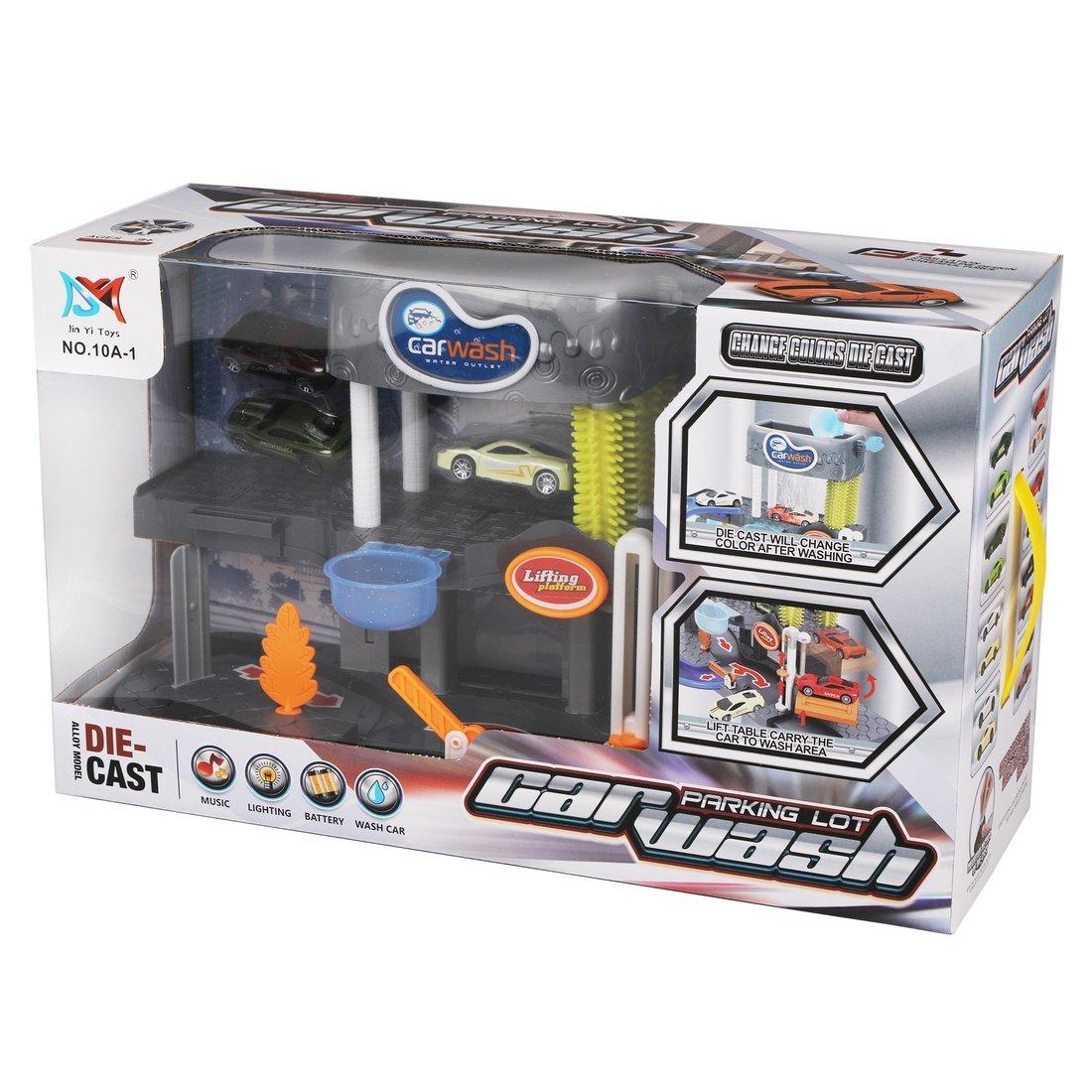 Игр.набор Автомойка, свет, звук, в комплекте: машины металл.3шт., предмет
1шт., эл.пит.АА*2шт.не вх.в комплект, коробка