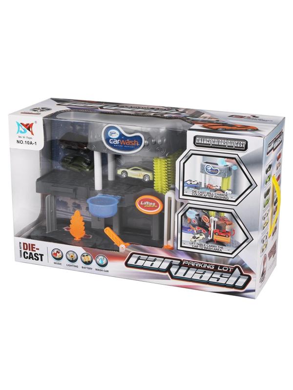 Игр.набор Автомойка, свет, звук, в комплекте: машины металл.3шт., предмет
1шт., эл.пит.АА*2шт.не вх.в комплект, коробка