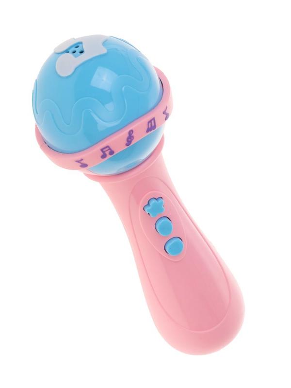 Микрофон дет. свет, звук, эл. пит. ААх2 шт., блистер