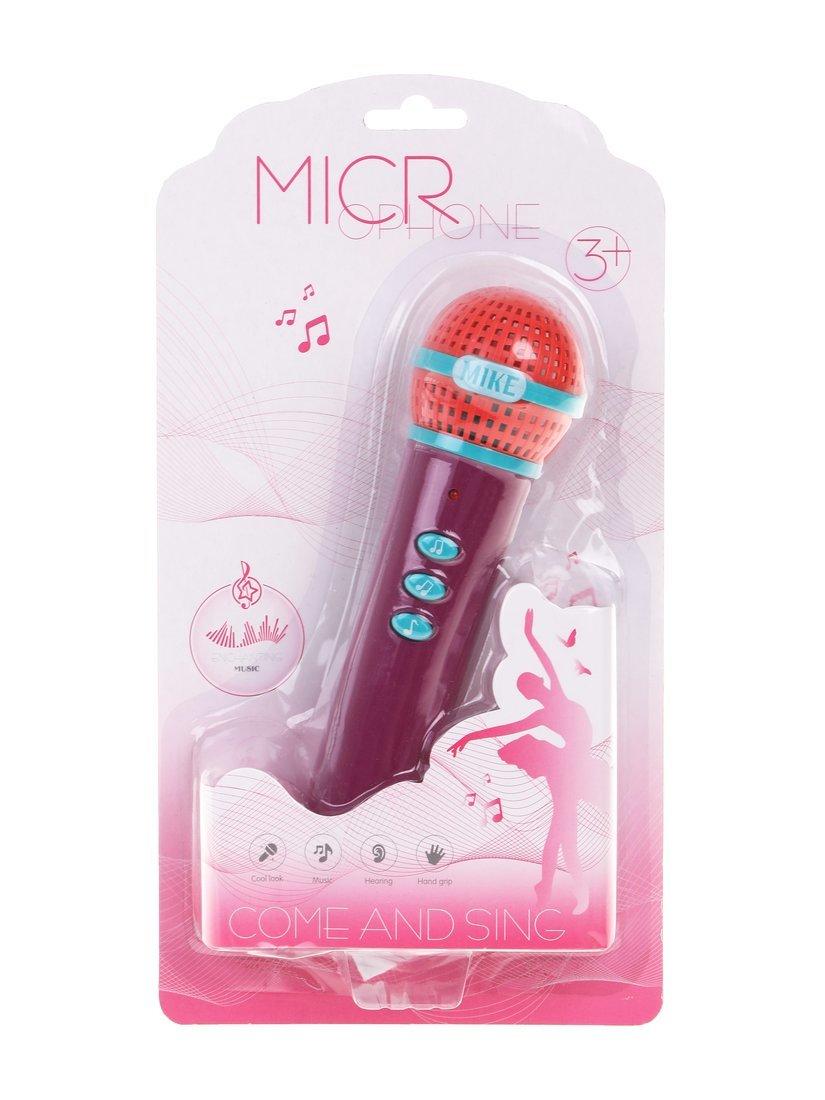 Микрофон дет. свет, звук, эл. пит. ААх2 шт., блистер