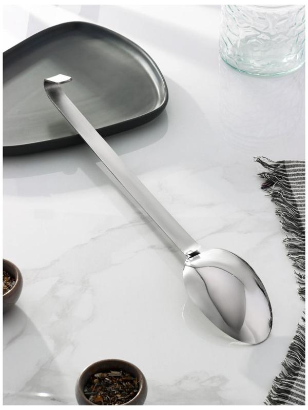 Ложка гарнирная из нержавеющей стали Доляна «Индия», 43×7 см, толщина 3 мм