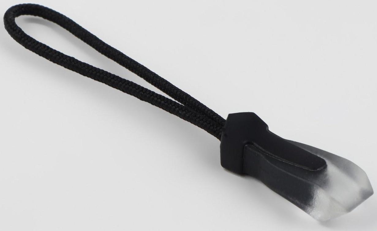 Пуллер для молнии, 2,3 см, 6 × 0,7 см, 10 шт, цвет чёрный/прозрачный