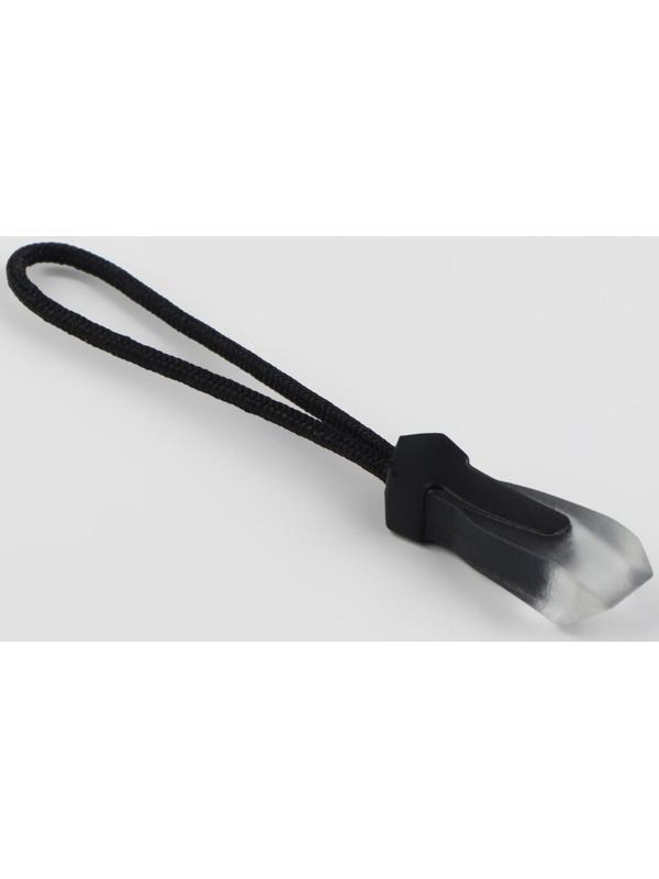 Пуллер для молнии, 2,3 см, 6 × 0,7 см, 10 шт, цвет чёрный/прозрачный