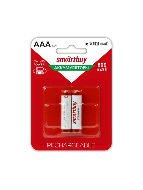 Аккумулятор Smartbuy 800mAh AAA/2BL NiMh бл/2шт