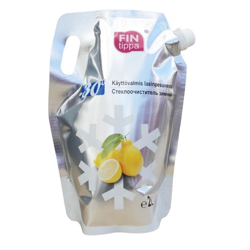 Жидкость незамерзающая Fin tippa -30С, лимон, 2л, дой-пак