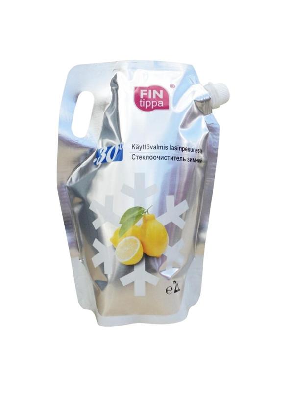 Жидкость незамерзающая Fin tippa -30С, лимон, 2л, дой-пак