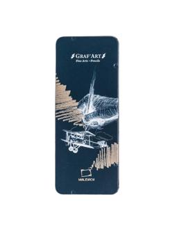 Набор чернографитных карандашей Малевичъ Graf'Art,метал.кор,(8шт/уп),197900