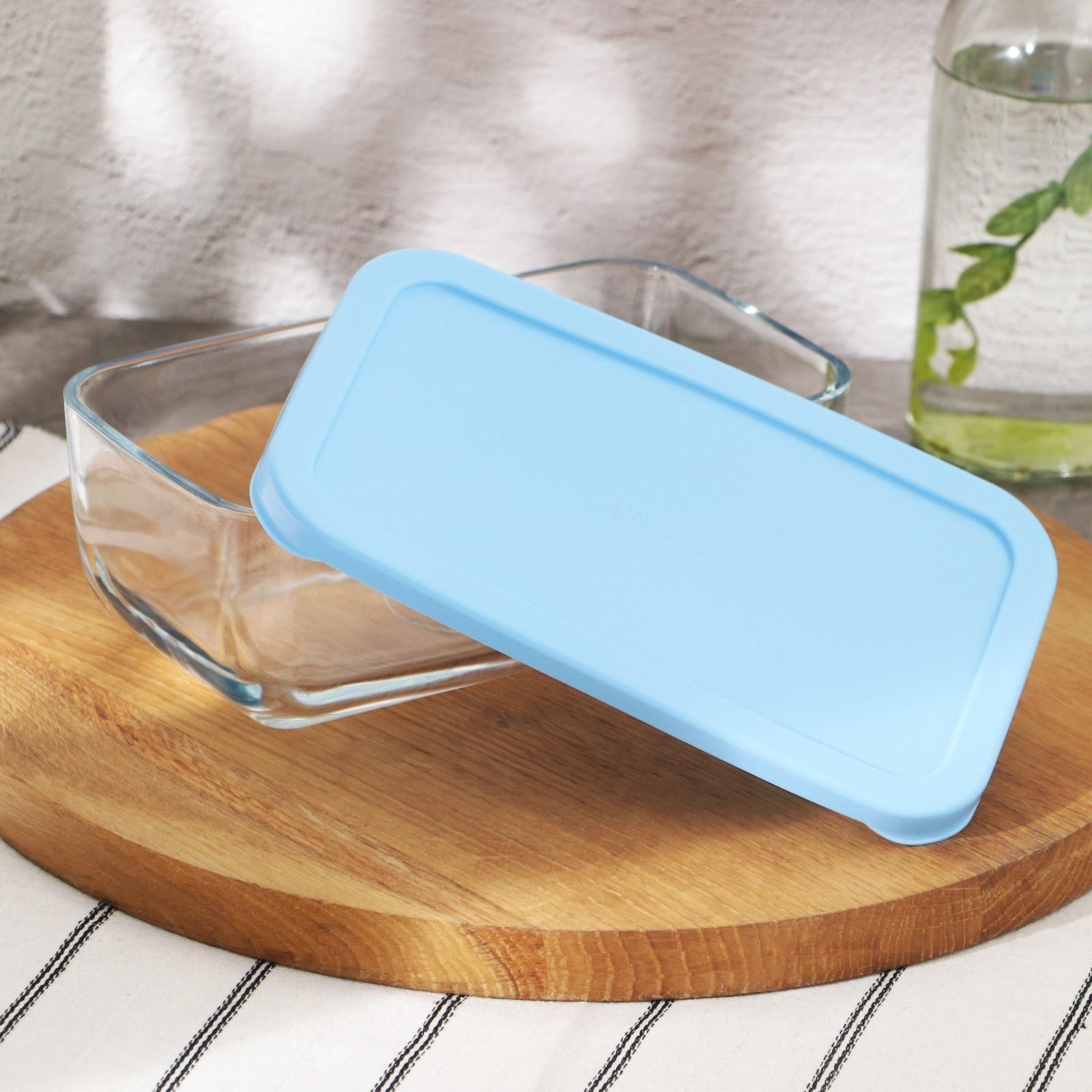 Контейнер Snow Box с крышкой, 1200 мл, цвет голубой