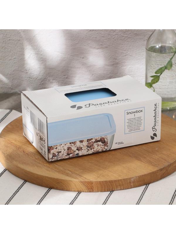 Контейнер Snow Box с крышкой, 1200 мл, цвет голубой