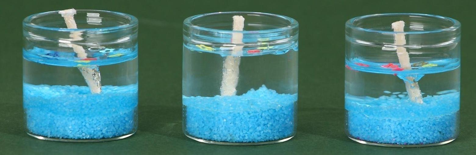 Набор гелевых свечей «Счастливого Нового года и Рождества», 3 шт, 2,5 х 2,5 см