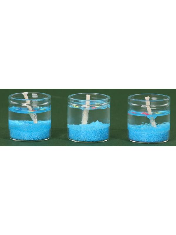 Набор гелевых свечей «Счастливого Нового года и Рождества», 3 шт, 2,5 х 2,5 см