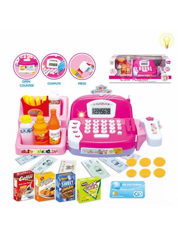 Игр. наб. Мой Магазин, свет, звук, в компл. 29 предм., эл пит. ААх5шт. не вх.
в компл.