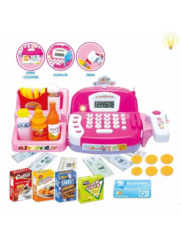 Игр. наб. Мой Магазин, свет, звук, в компл. 29 предм., эл пит. ААх5шт. не вх.
в компл.