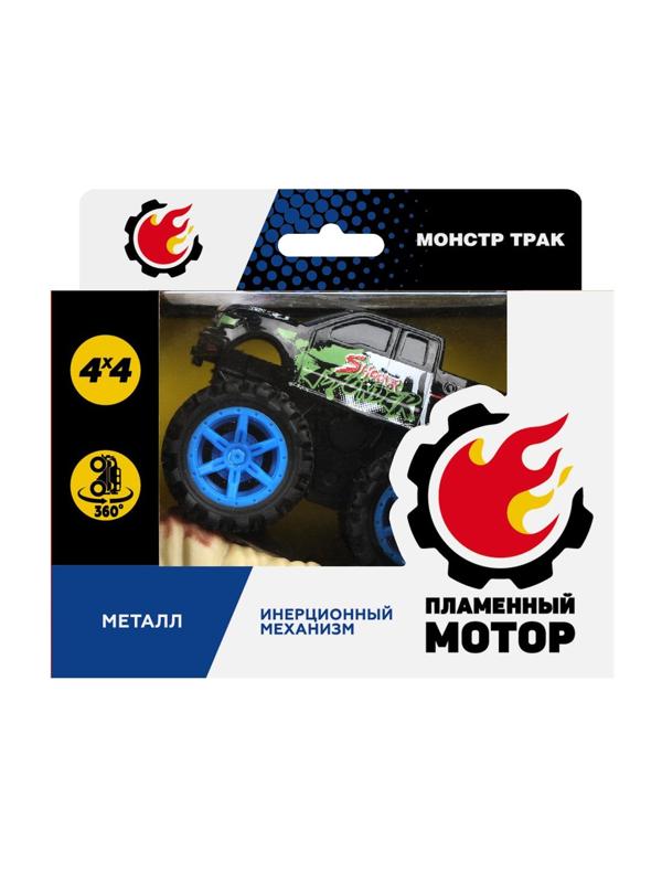 Монстр трак, мет., ин.мех-зм 4х4, вращение на задних колесах, черн.