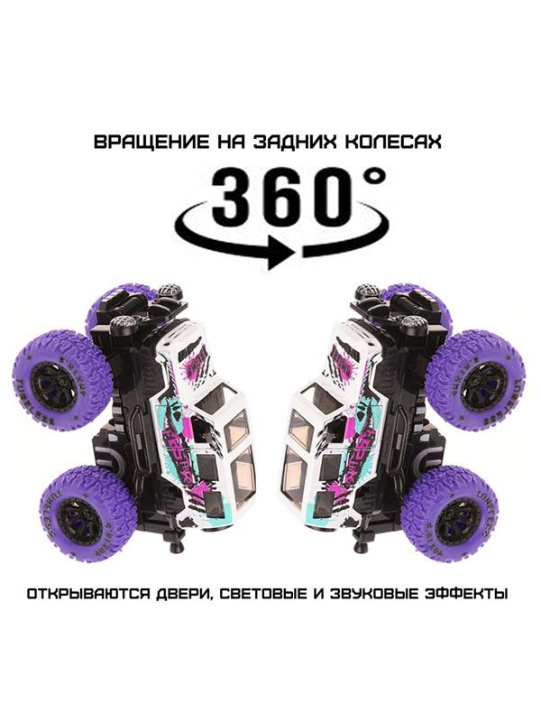 Монстр трак Краш-тест, мет., ин.мех-м 4х4, откр.двери, свет, звук,
подпрыгивает на стойках, отлетает кабина, бел.