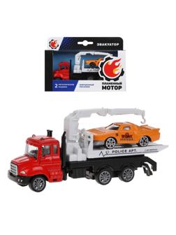 Эвакуатор ин., металлическая кабина, металлическая мини машина, красн.