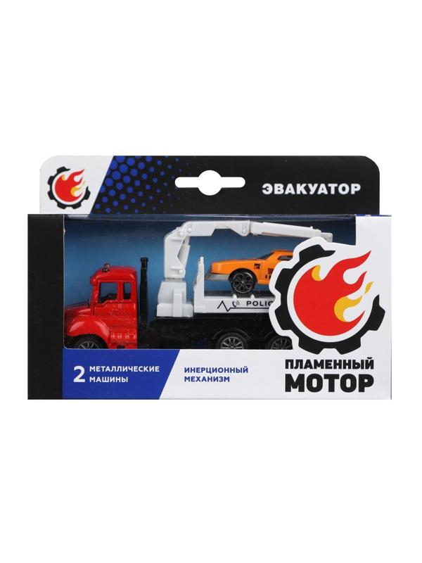 Эвакуатор ин., металлическая кабина, металлическая мини машина, красн.
