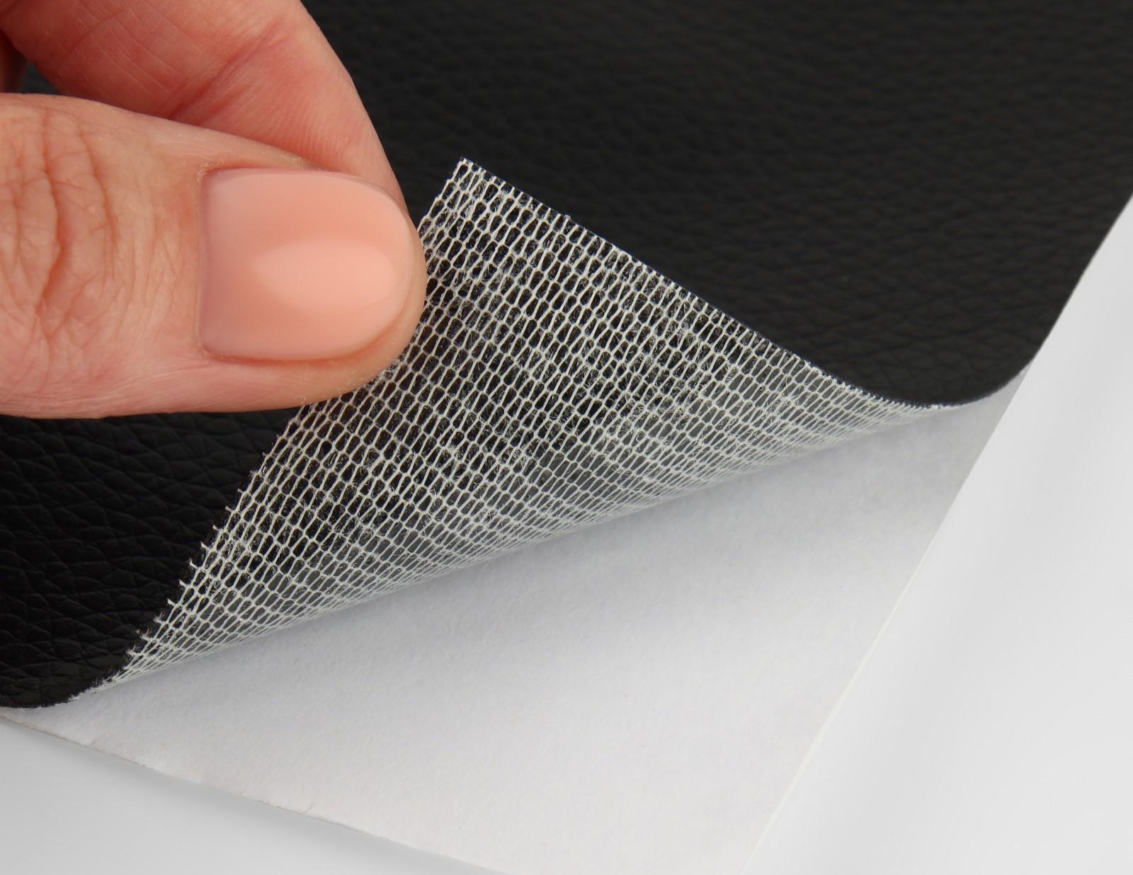 Искусственная кожа, с клеевой основой, 20 × 30 см, 0,5 мм, 3 шт, цвет чёрный