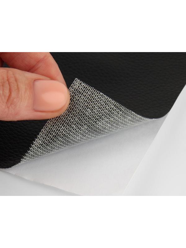 Искусственная кожа, с клеевой основой, 20 × 30 см, 0,5 мм, 3 шт, цвет чёрный