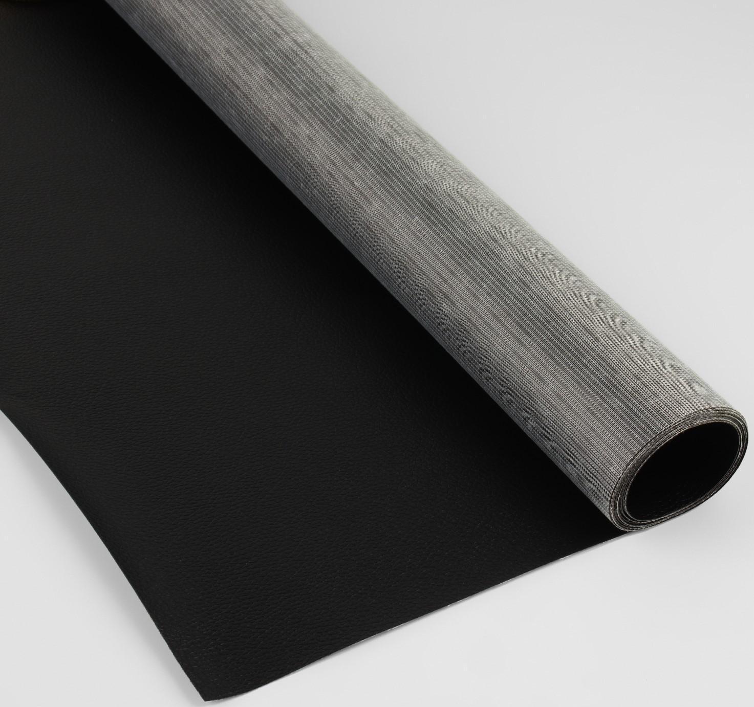 Искусственная кожа 137 × 50 см, 0,5 мм, цвет чёрный