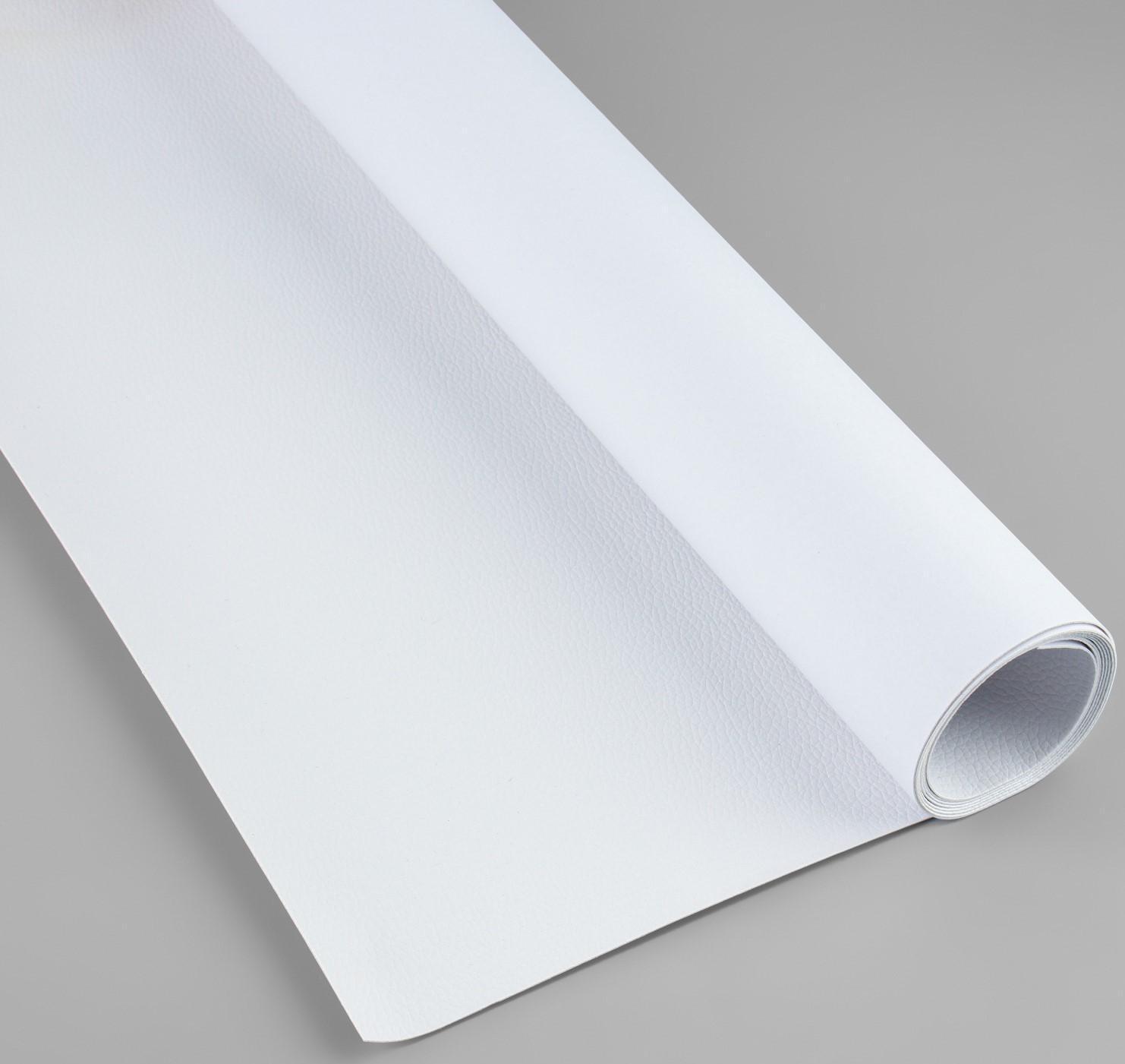 Искусственная кожа, с клеевой основой, 137 × 50 см, 0,5 мм, цвет белый