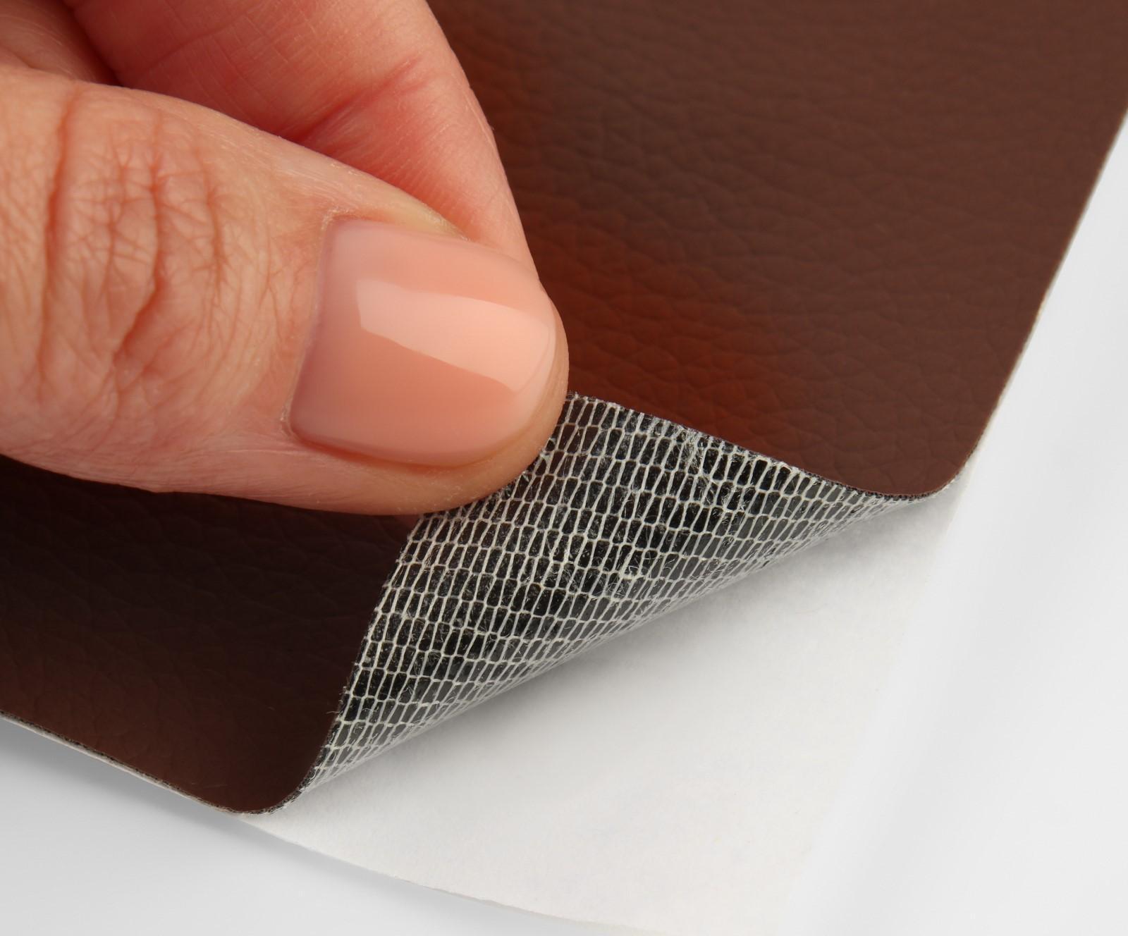 Искусственная кожа, с клеевой основой, 137 × 50 см, 0,5 мм, цвет коричневый