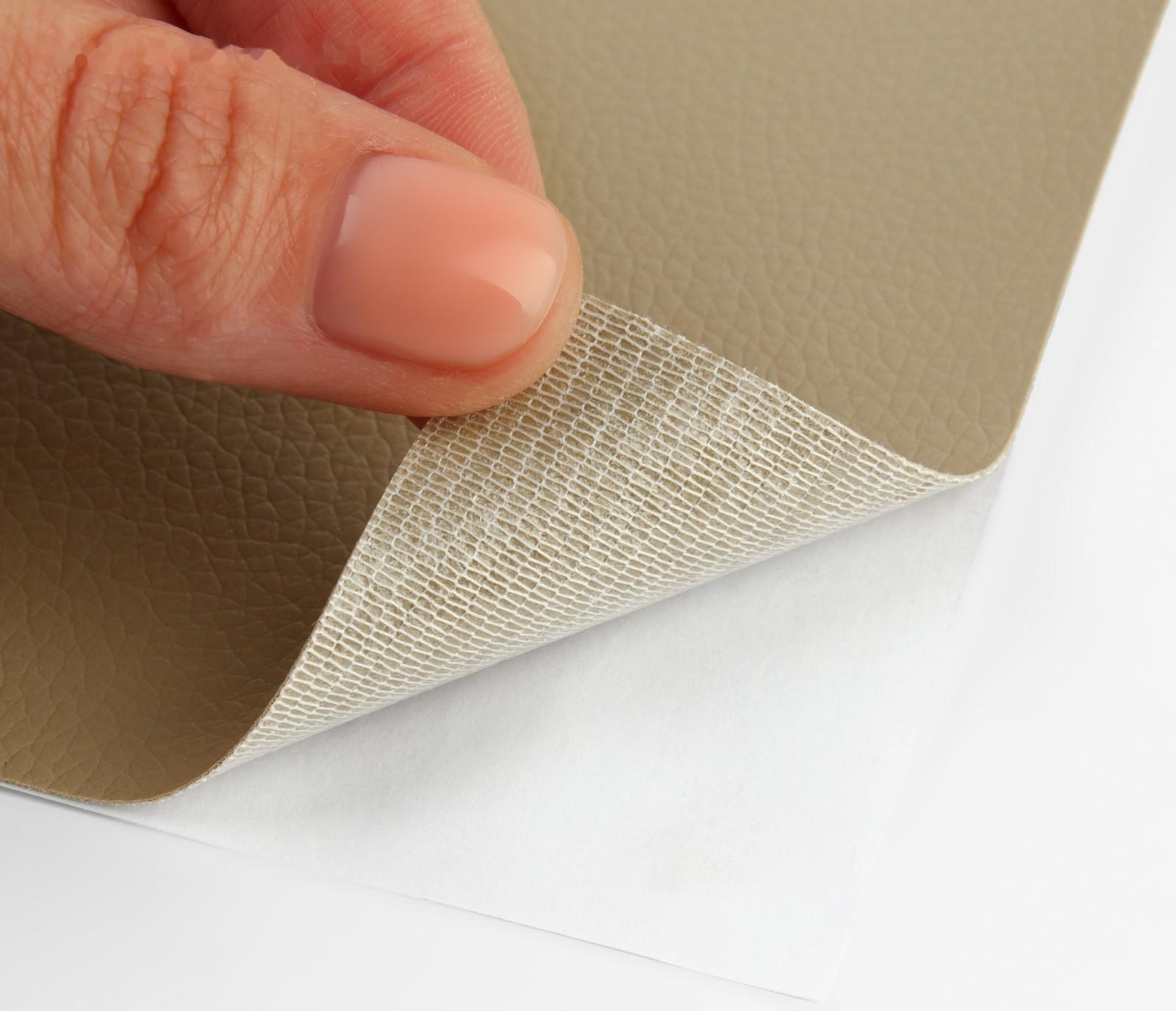 Искусственная кожа, с клеевой основой, 137 × 50 см, 0,5 мм, цвет бежевый