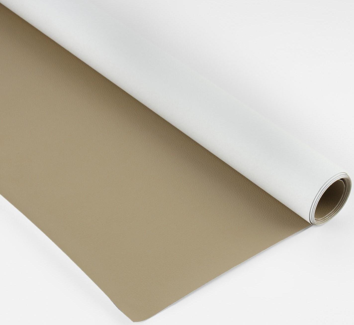 Искусственная кожа, с клеевой основой, 137 × 50 см, 0,5 мм, цвет бежевый
