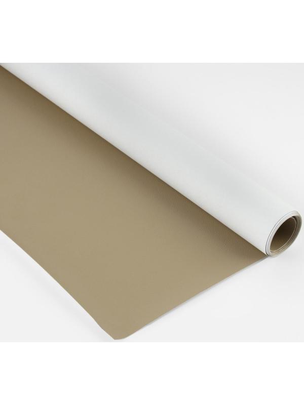 Искусственная кожа, с клеевой основой, 137 × 50 см, 0,5 мм, цвет бежевый