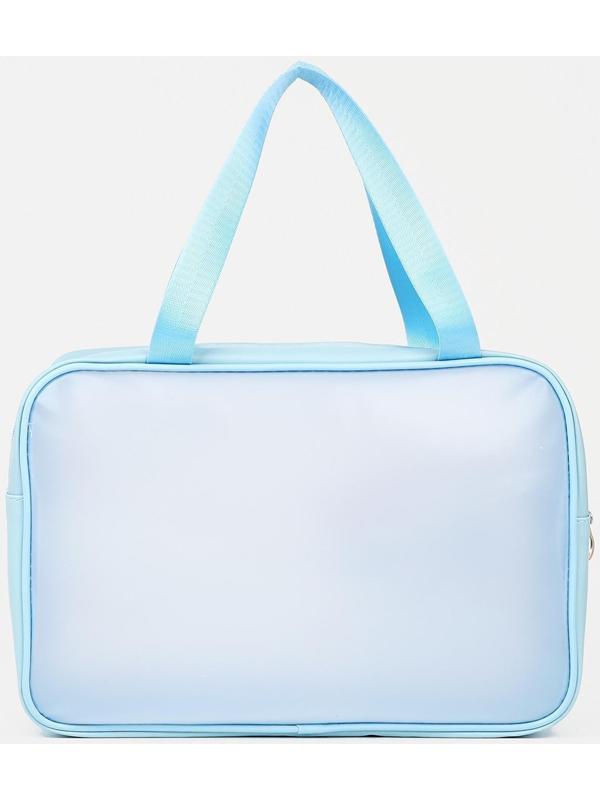 Косметичка на молнии, цвет голубой